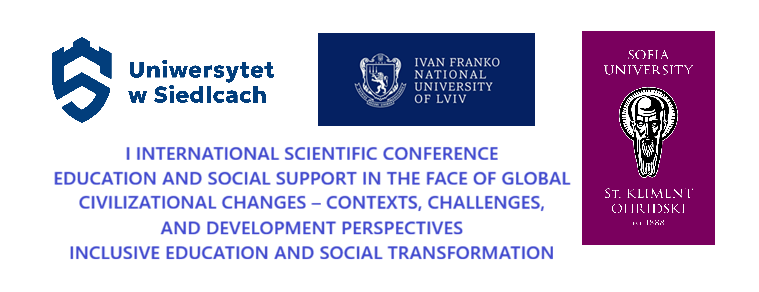 I MIĘDZYNARODOWA KONFERENCJA NAUKOWA EDUKACJA I WSPARCIE SPOŁECZNE W OBLICZU GLOBALNYCH PRZEMIAN CYWILIZACYJNYCH – KONTEKSTY, WYZWANIA  I PERSPEKTYWY ROZWOJU promocja konferencji